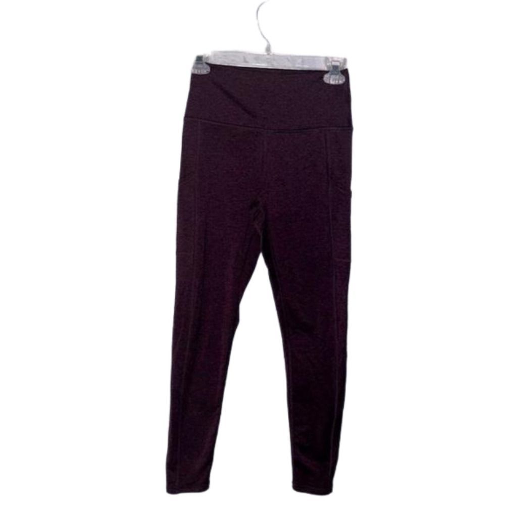 Women’s Burgundy Aerie Chill Play Move workout athletic leggings pants Medium